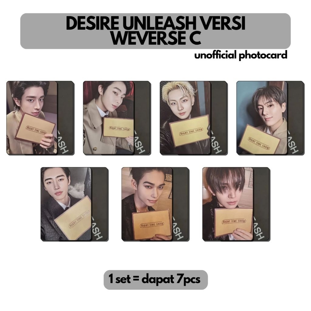 Jual [UNOFFICAL SET] ENHYPEN DESIRE UNLEASH PHOTOCARD | Shopee