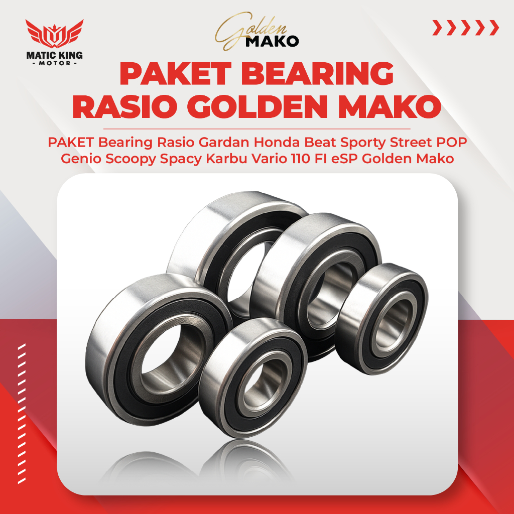 Jual Paket Bearing Laher Lahar Gigi Rasio Gardan Beat Vario Genio ...