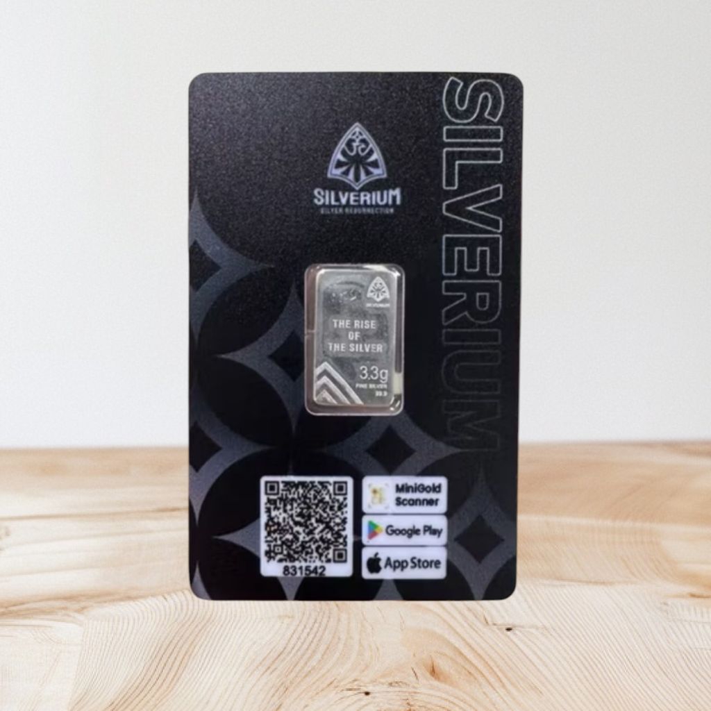Jual Silverium 3,3 gram Fine Silver Bar Perak Batangan Asli Murni Logam ...