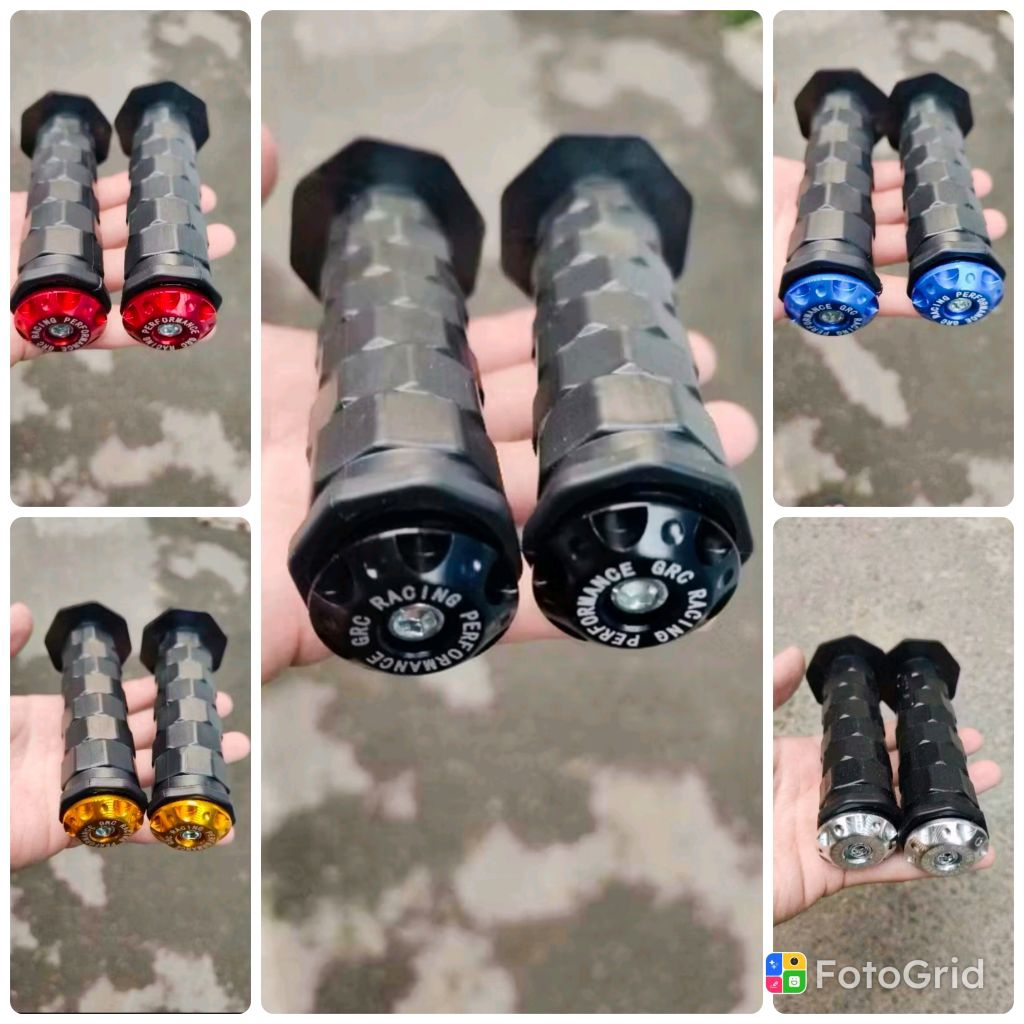 HANDGRIP OCTAGON+JALU STANG GEPENG CNC IMPORT UNIVERSAL SEMUA MOTOR