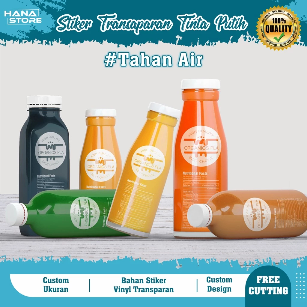 Jual Cetak Stiker Transparan Tinta Putih / White Ink A3 + Cutting ...