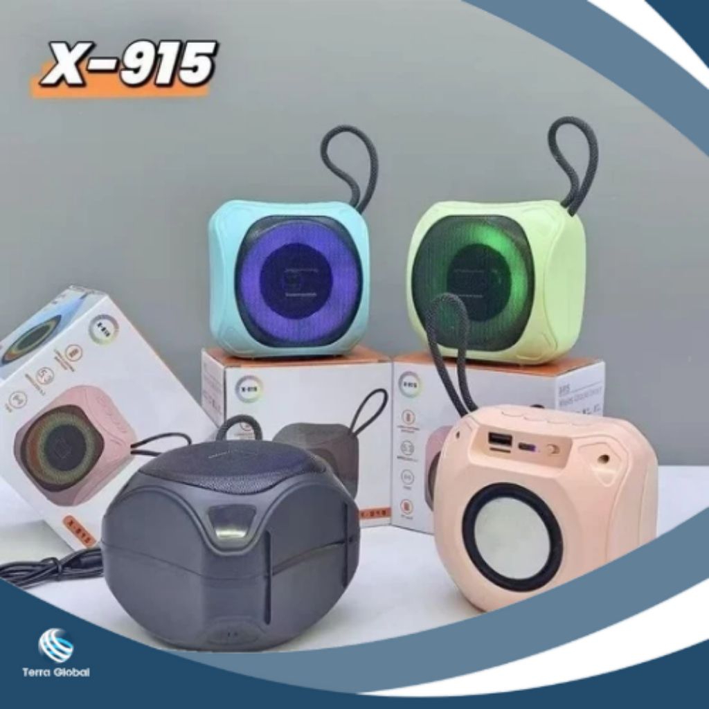 Jual Speaker Bluetooth RGB X-915 Portable Speaker Super Bass | Shopee ...