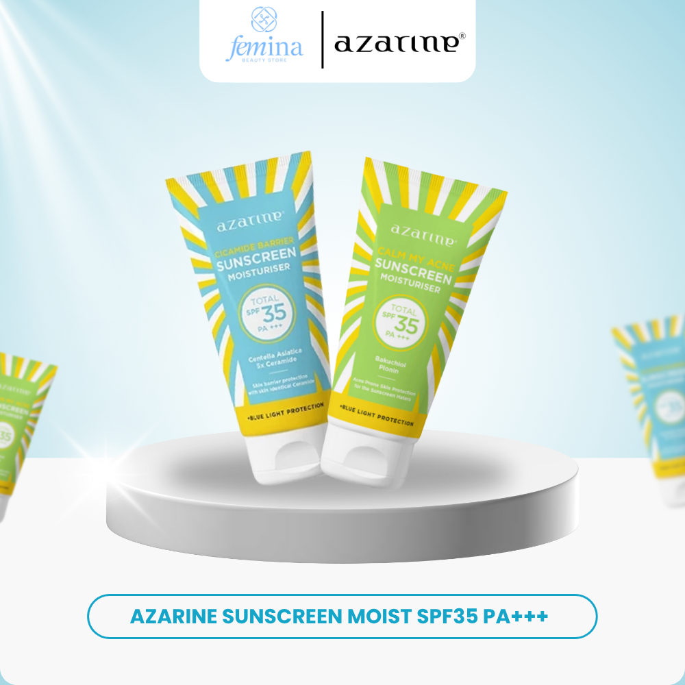 Jual Azarine Sunscreen Moist Spf 35PA++++ - ingan, Cepat Meresap, Tanpa ...