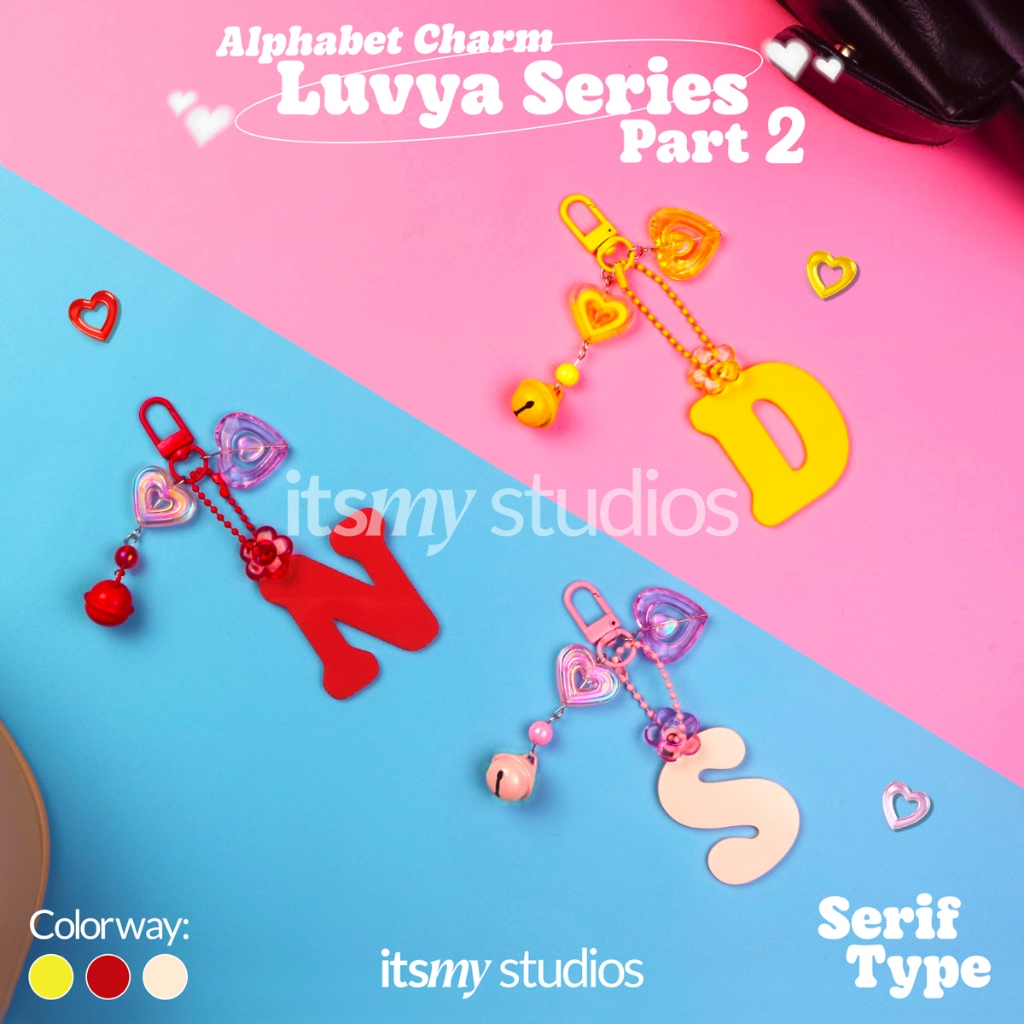 Jual itsmy studios - Serif Alphabet Charm Luvya Series Part 2 - Bag ...