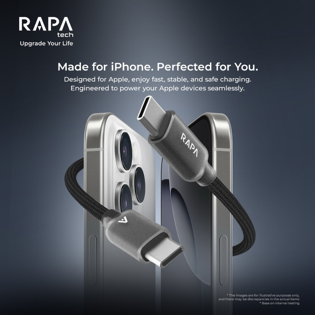 Jual RAPAtech Kabel Data Usb C To Type C Super Fast Charging PD 60W ...