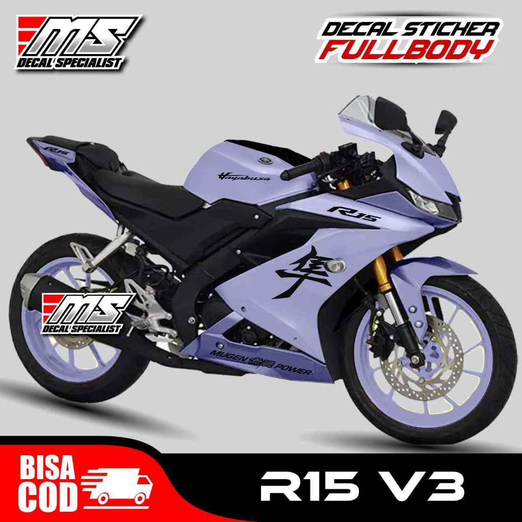 Jual Decal stiker Yamaha R15 V3 full body polosan Font jepang | Shopee ...