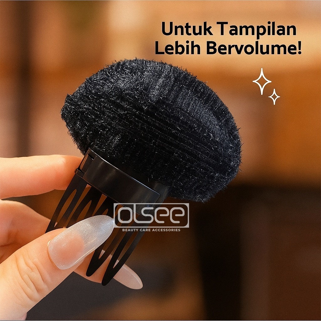 Jual OLSEE - Jepit Rambut Poni Palsu Klip Rambut Penambah Volume ...