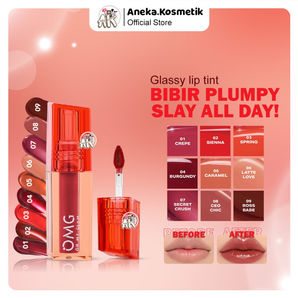 Jual OMG OH MY GALM GLASSY LIP TINT ( WARNA INTENSE TAHAN LAMA 12 JAM ...