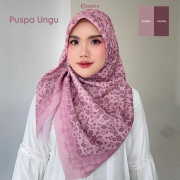 CRANKYPICKS LIMITED 115x115 Hijab Voal Motif Sublim Kerudung Square Printing Voal Hijab