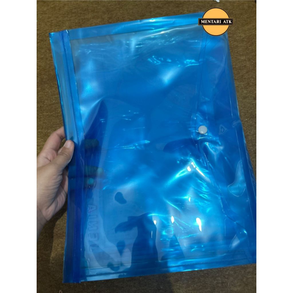 Jual Map BIRU plastik kancing folio | Shopee Indonesia
