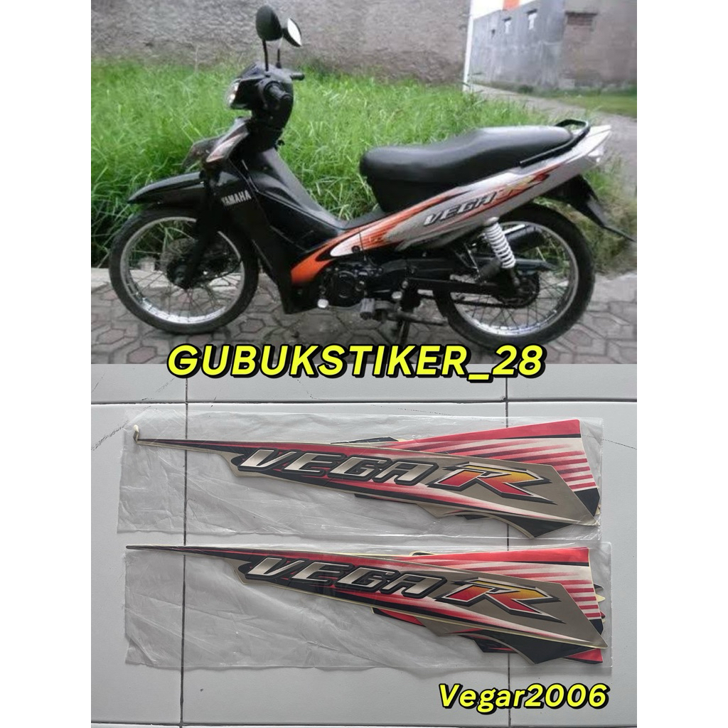Jual STRIPING STIKER LIS BODY MOTOR YAMAHA VEGA R 2006 OREN SILVER ...