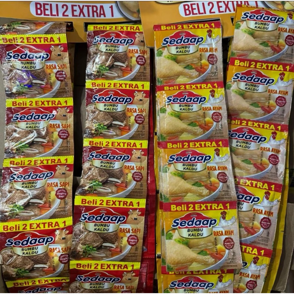 Jual 72 Sachet/ 4 renceng Sedaap Bumbu Kaldu rasa Sapi/Ayam | Shopee ...