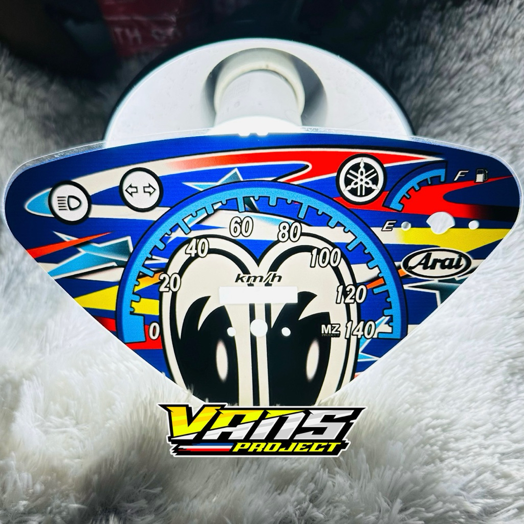 Jual Papan Speedometer panel speedo Mio Motif ARAI Nakano Rabbit Blue ...