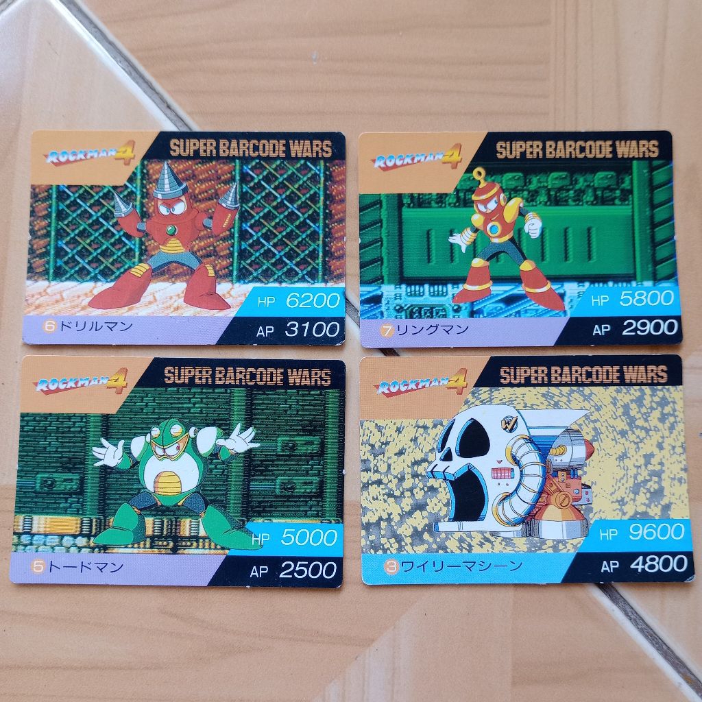 Jual kartu rockman super barcode wars set 4 pcs vintage 1990 Bandai ...