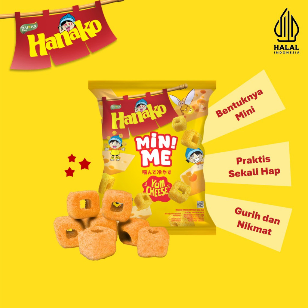 Jual Hanako Snack Mini Me Yum Cheese 20 gr | Shopee Indonesia