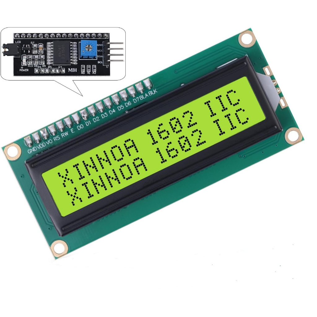 Jual LCD Display 1602 / 16x2 green backlight hijau ArduinoO uno Mega ...