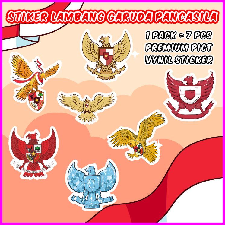 Jual [1 pack] Stiker Garuda Pancasila - Cocok untuk oleh-oleh ...
