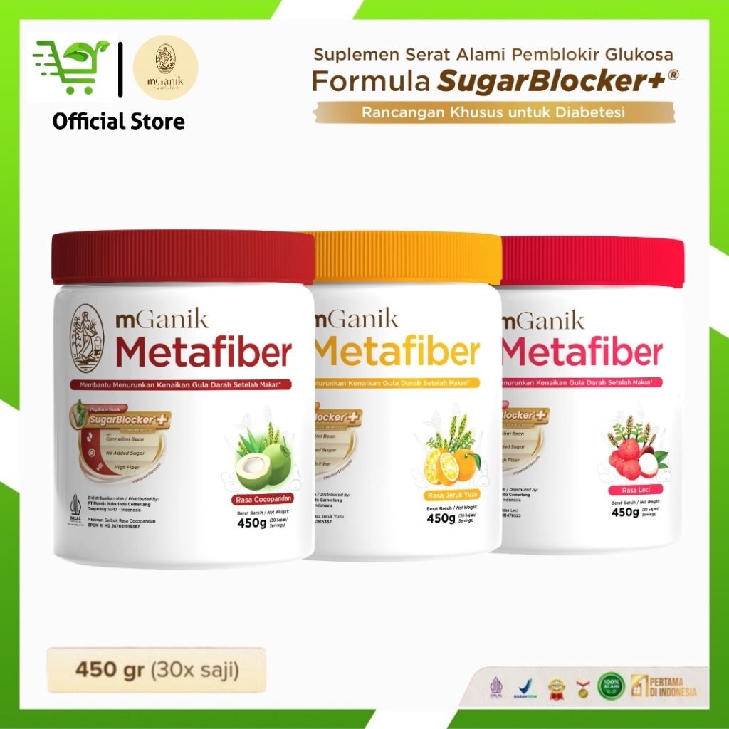 Jual MGANIK METAFIBER SERAT ALAMI CEGAH GULA DARAH DIABETES M GANIK ...