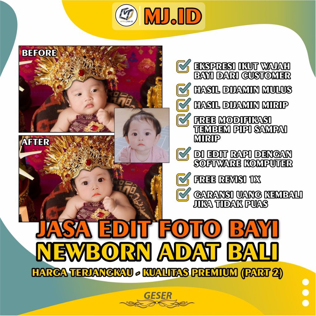 Jual [Murah] Edit Foto Bayi Newborn Tema Adat Bali | Shopee Indonesia