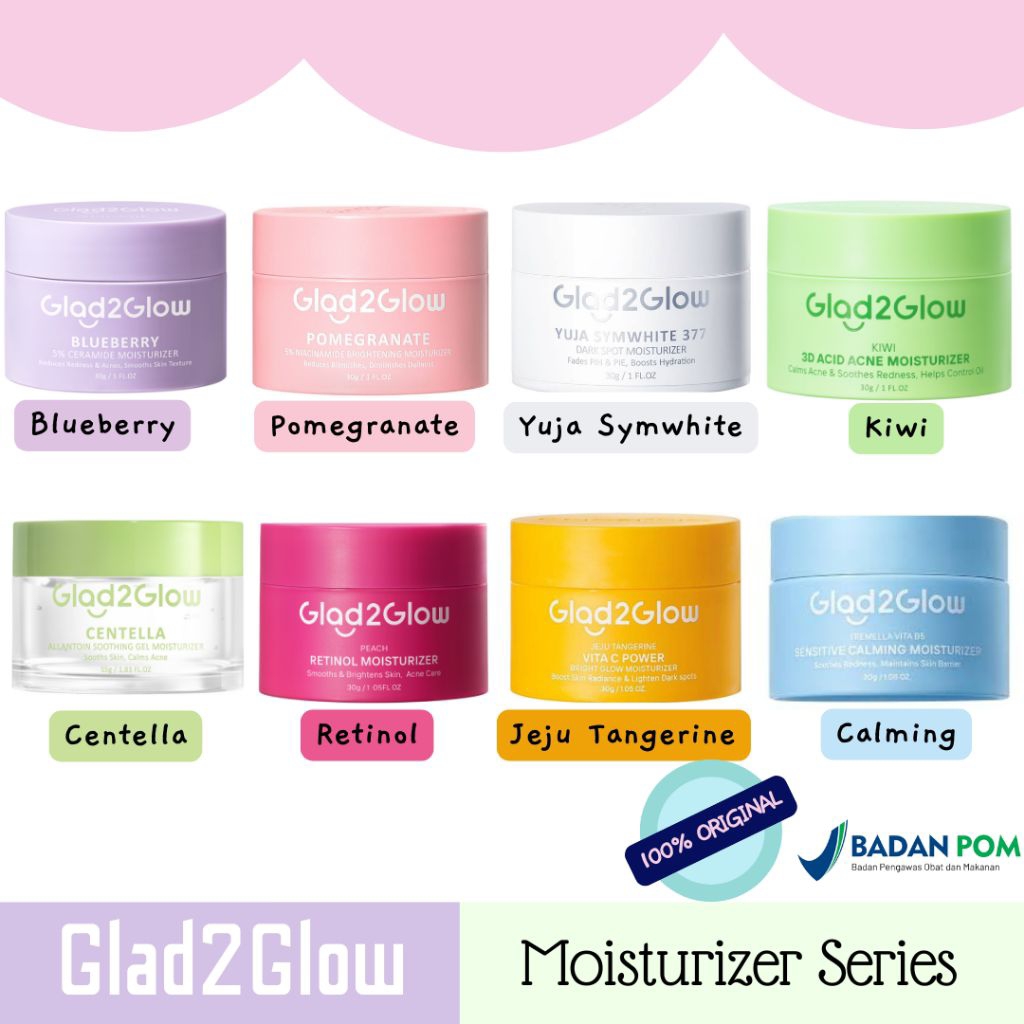 Glad2Glow Moisturizer Series 100% New Original