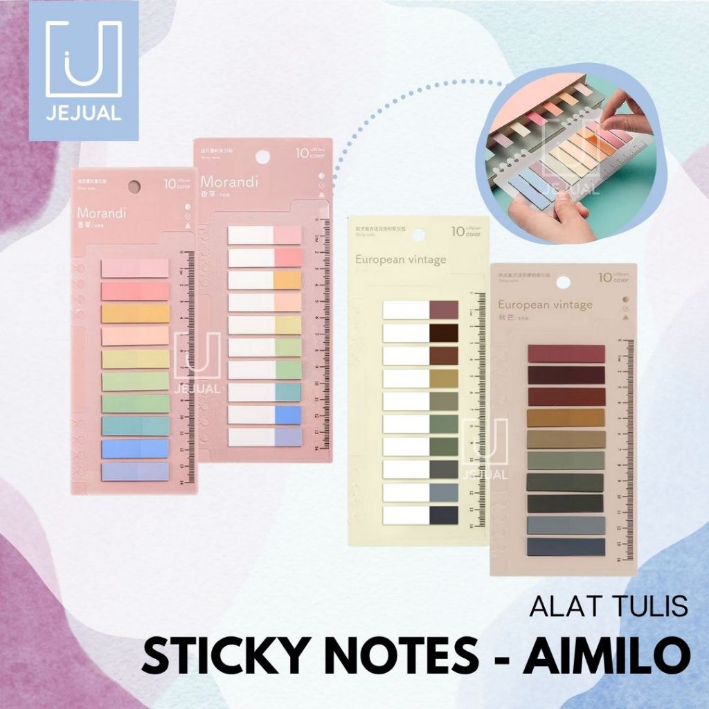 Jual Sticky Notes Aimilo Page Markers 10 Warna 200 Lembar Penanda ...