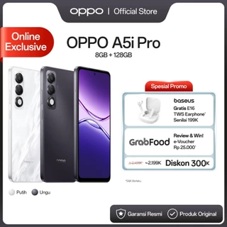 [BARU] OPPO A5i Pro 8GB/128GB Online Exclusive [IP65 Water-Resistant, 6000mAh Large Battery, 45W SUPERVOOC Flash Charge, Military-Grade Shock Resistance]]