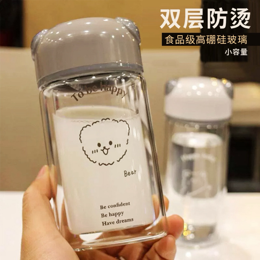 Jual Botol Minum Kaca Double Layer Botol kopi Botol teh Botol Jus ...