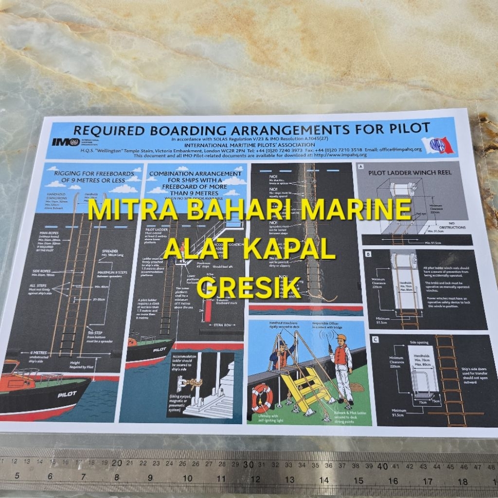 Jual Poster IMO Symbol IMPA 331526 Pilot Boarding Arrangements Ukuran ...