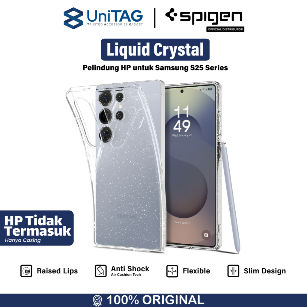 Jual Case Samsung Galaxy S25 Ultra Plus Spigen Liquid Crystal Slim Thin ...