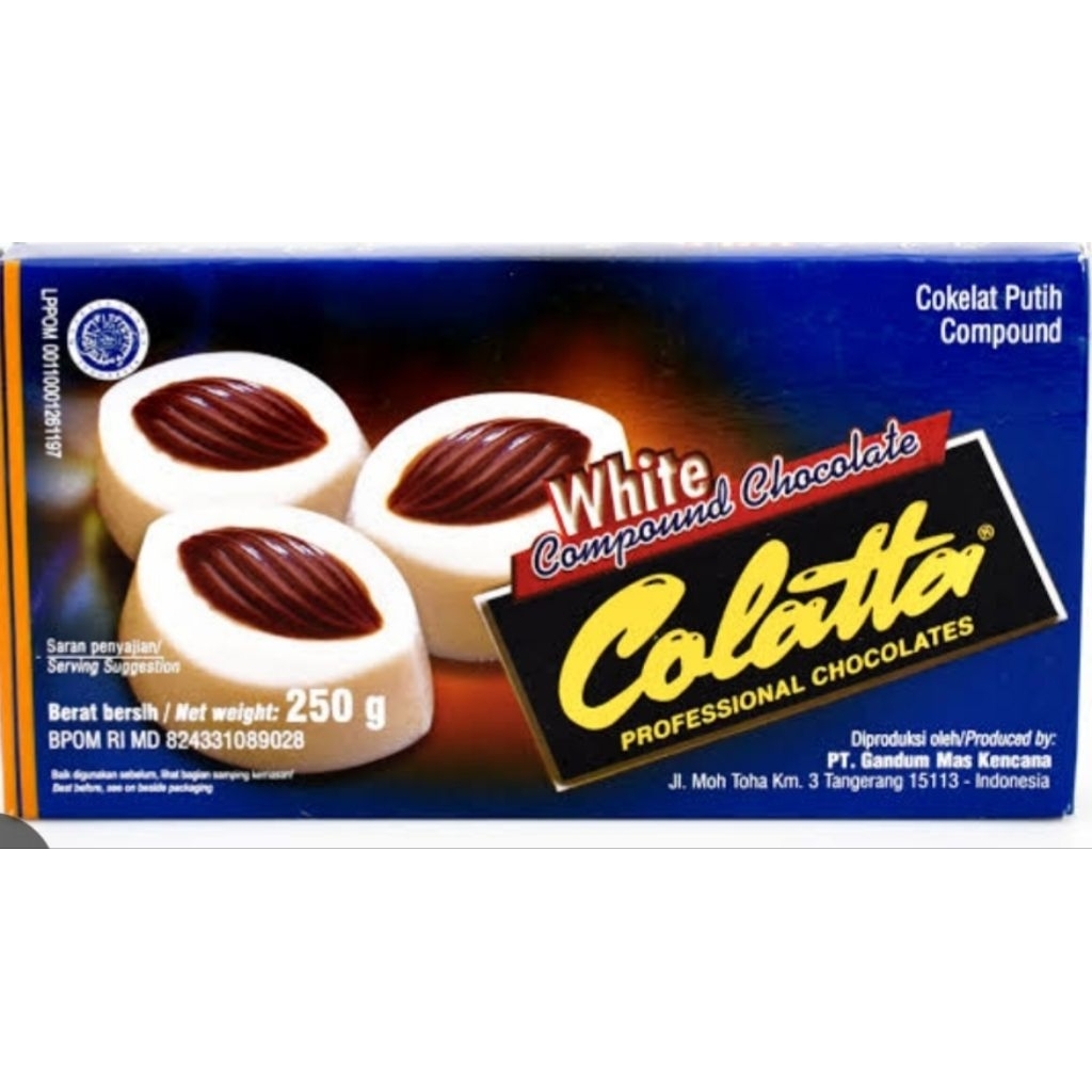 Jual white compound chocolate collata 250 gram | Shopee Indonesia