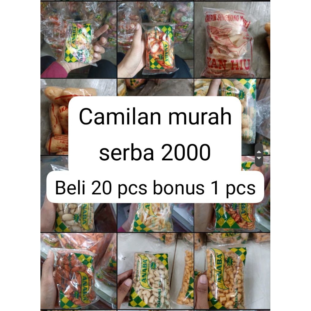 Jual Snack seraba 2000 merk anaba beli 20 bonus 1 pcs | Shopee Indonesia