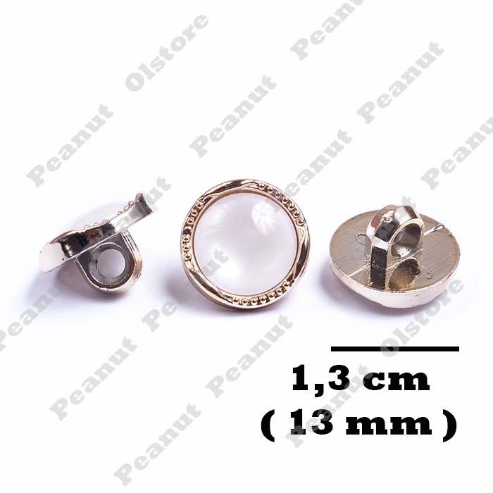 Jual ( Harga per 6 biji ) Kancing 1,3cm Rose Gold Wavy ( 13mm ...