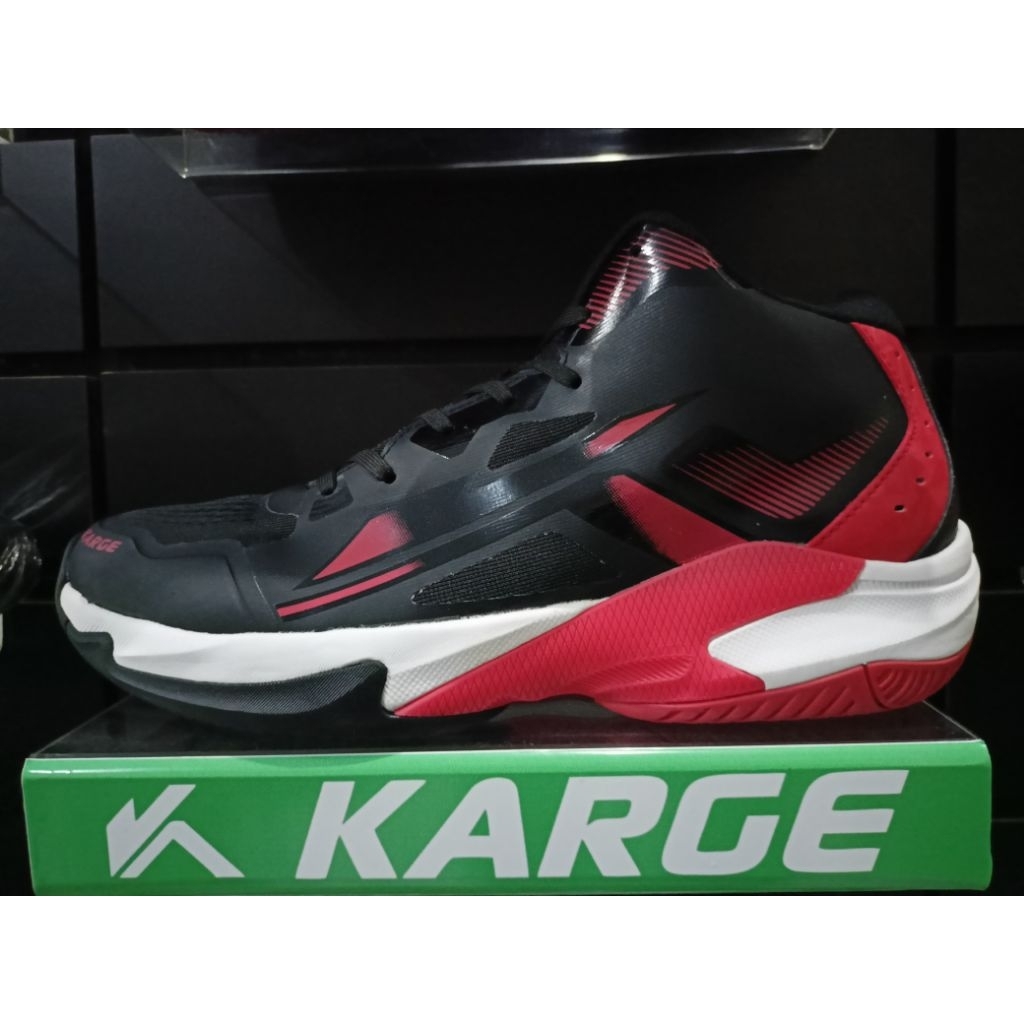 Jual Karge Kintamani Mid/Sepatu Voli/Black Red/KKV012 | Shopee Indonesia