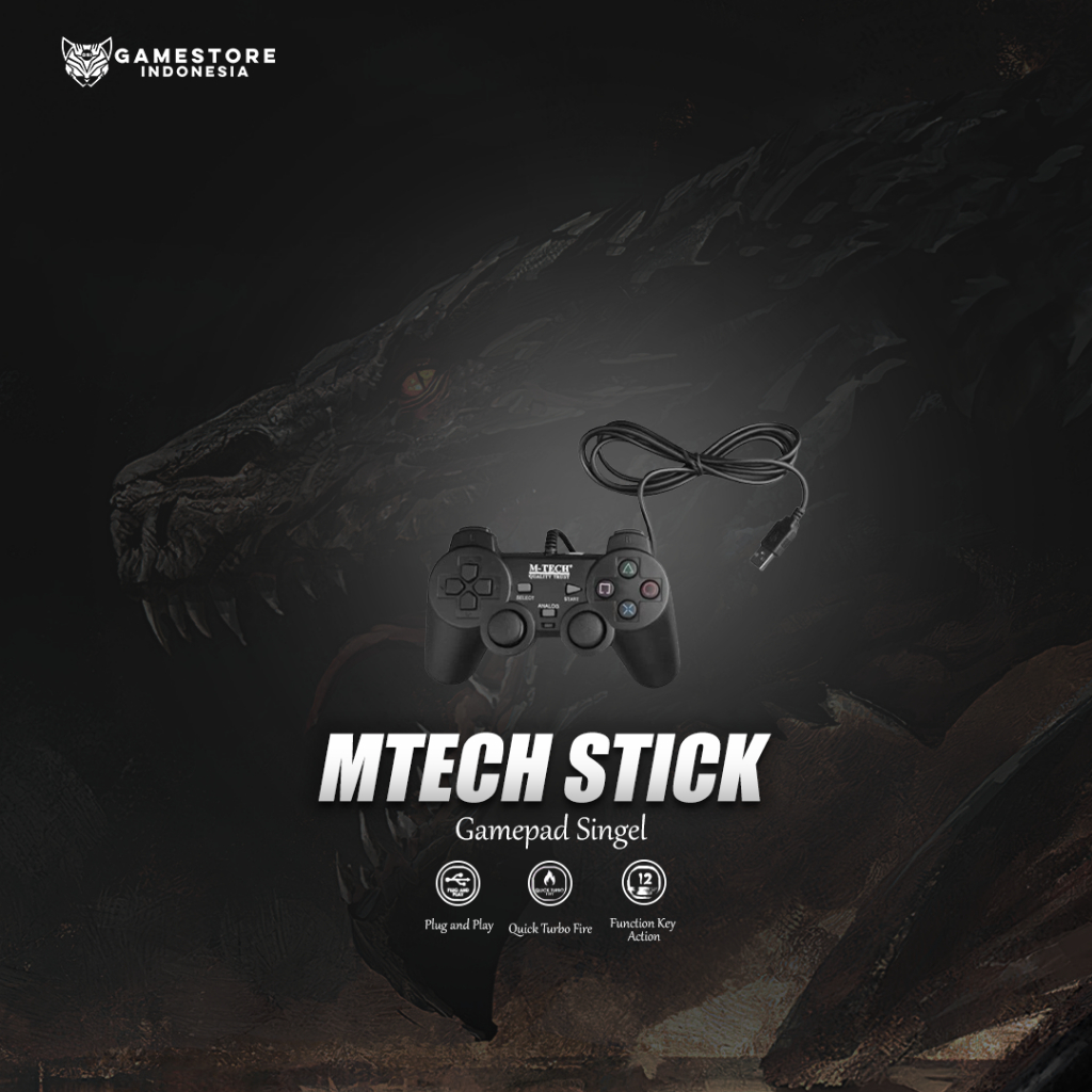 Jual MTECH Stick Gamepad Single DAN Double Getar USB Joystick PC PS3 ...