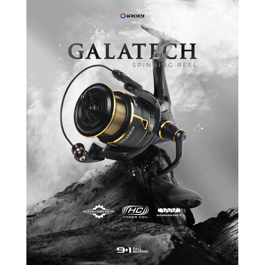 Jual Reel Iroly Galatecht SW Duralumin Gear 2000 2500 3000 HG 9+1Bb ...