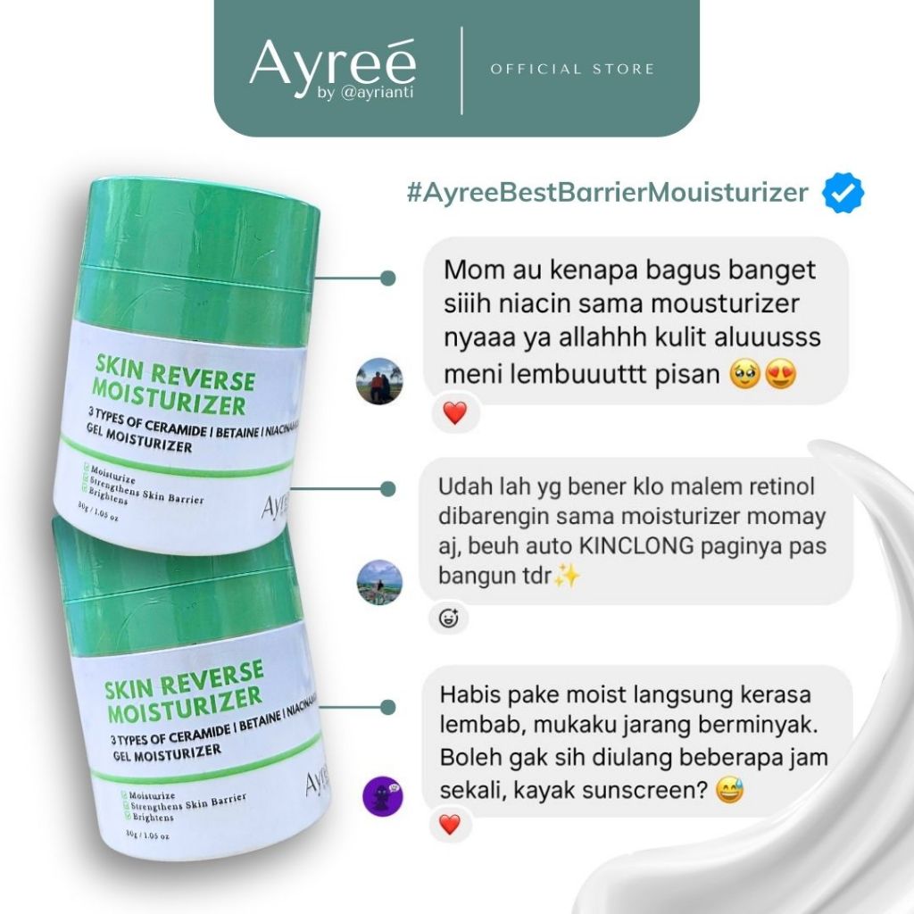 Jual Ayree Skin Reverse Moisturizer 30gr - For Stronger Skin Barrier ...