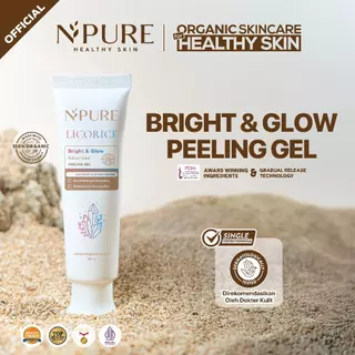 NPURE Peeling Gel Licorice / Advance Exfoliating / Brightening Glowing / Peeling Gel Penghilang Daki / Glowing Cerah