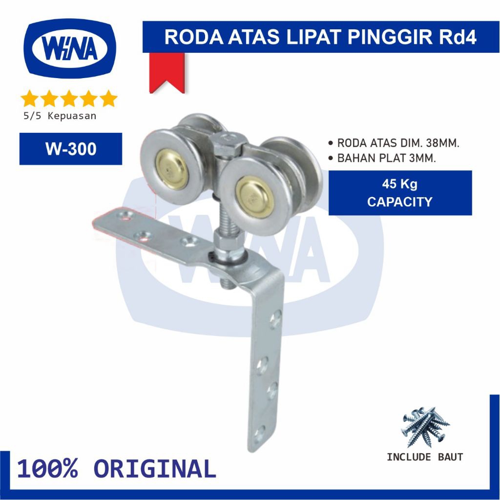 Jual Roda Atas Lipat Pinggir RD4 Wina W300 Roda Pintu Lipat / Garasi ...