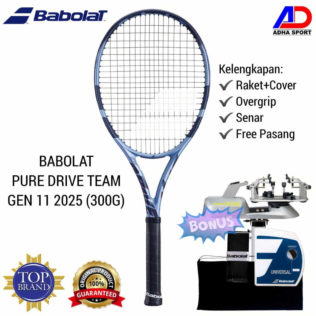 Jual Raket Tenis BABOLAT Pure Drive Team Gen 11 2025 Tennis Racket 300 ...