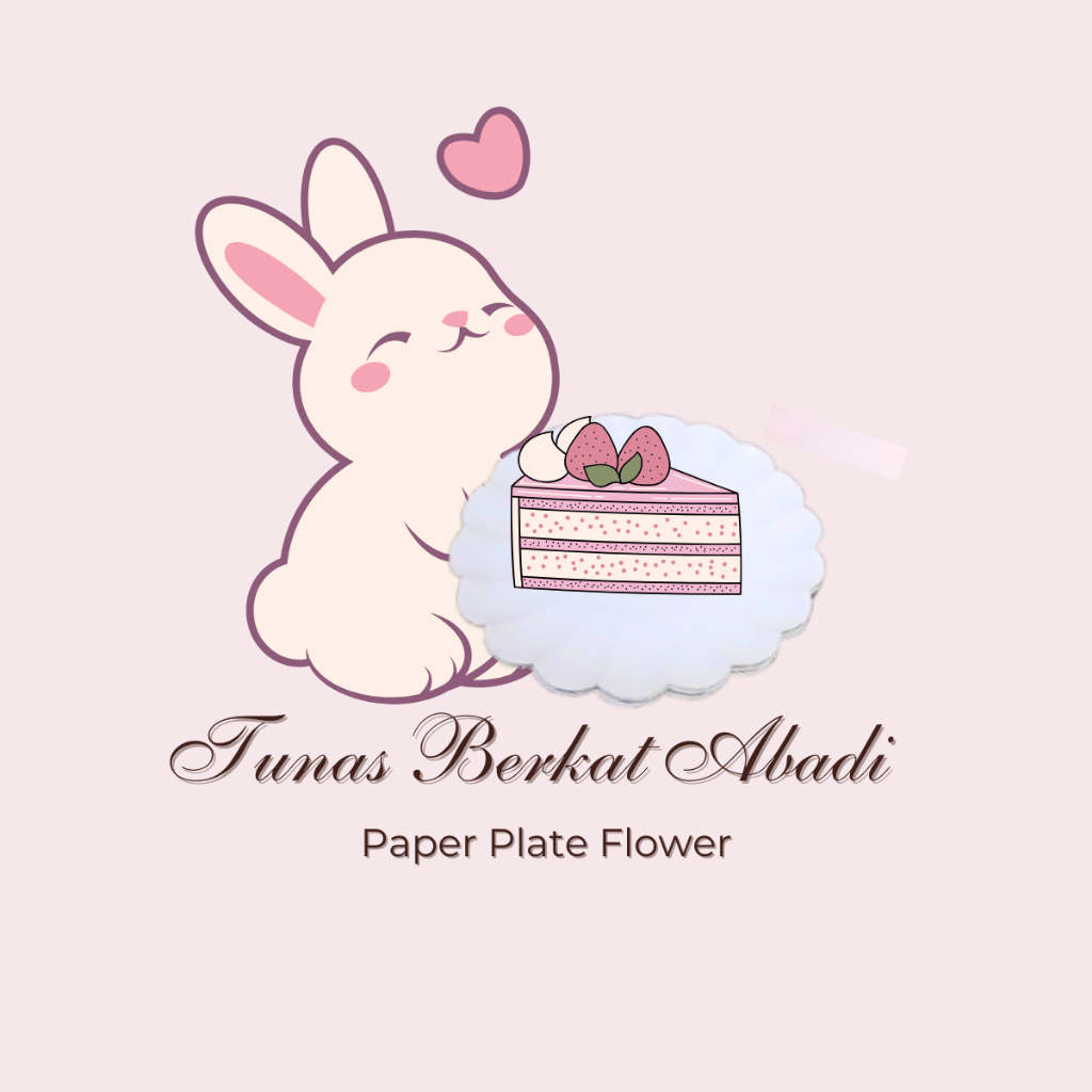 Jual (25 Pcs) Paper Plate Cake Flower 1 Set Isi 25 Pcs / Piring Kertas ...