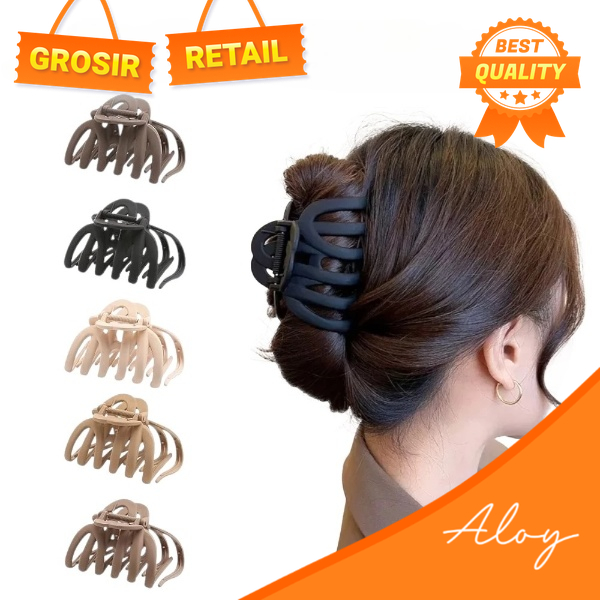 Jual RETAIL JR-A010 Jepit Rambut Cakar Jumbo Doff Model Korea Jepit ...
