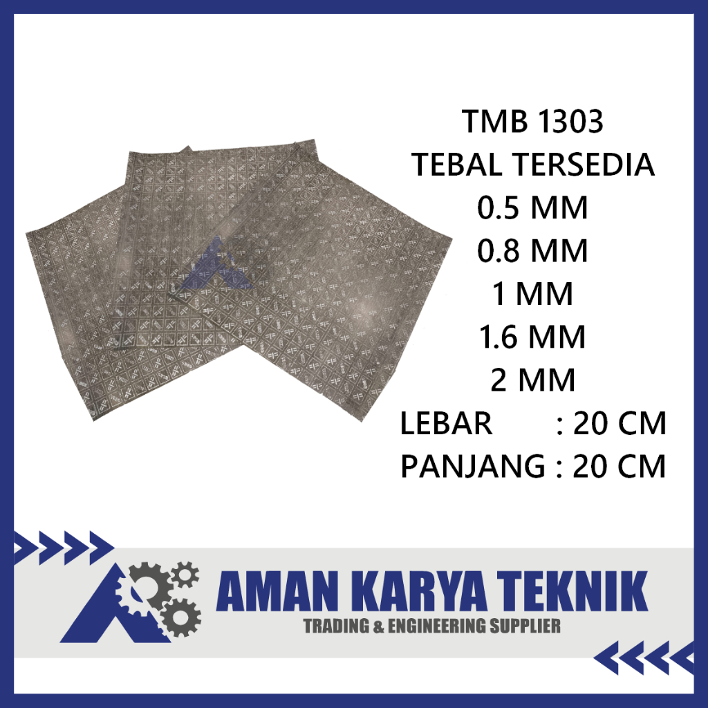 Jual Packing Gasket Asbestos Paking Api Hitam TMB 1303 20 x 20 cm ...