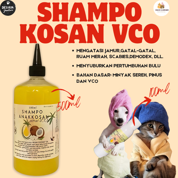Jual [VELFE CORNER JKT] Shampo Anak Kosan Extra VCO - Shampoo Hewan ...