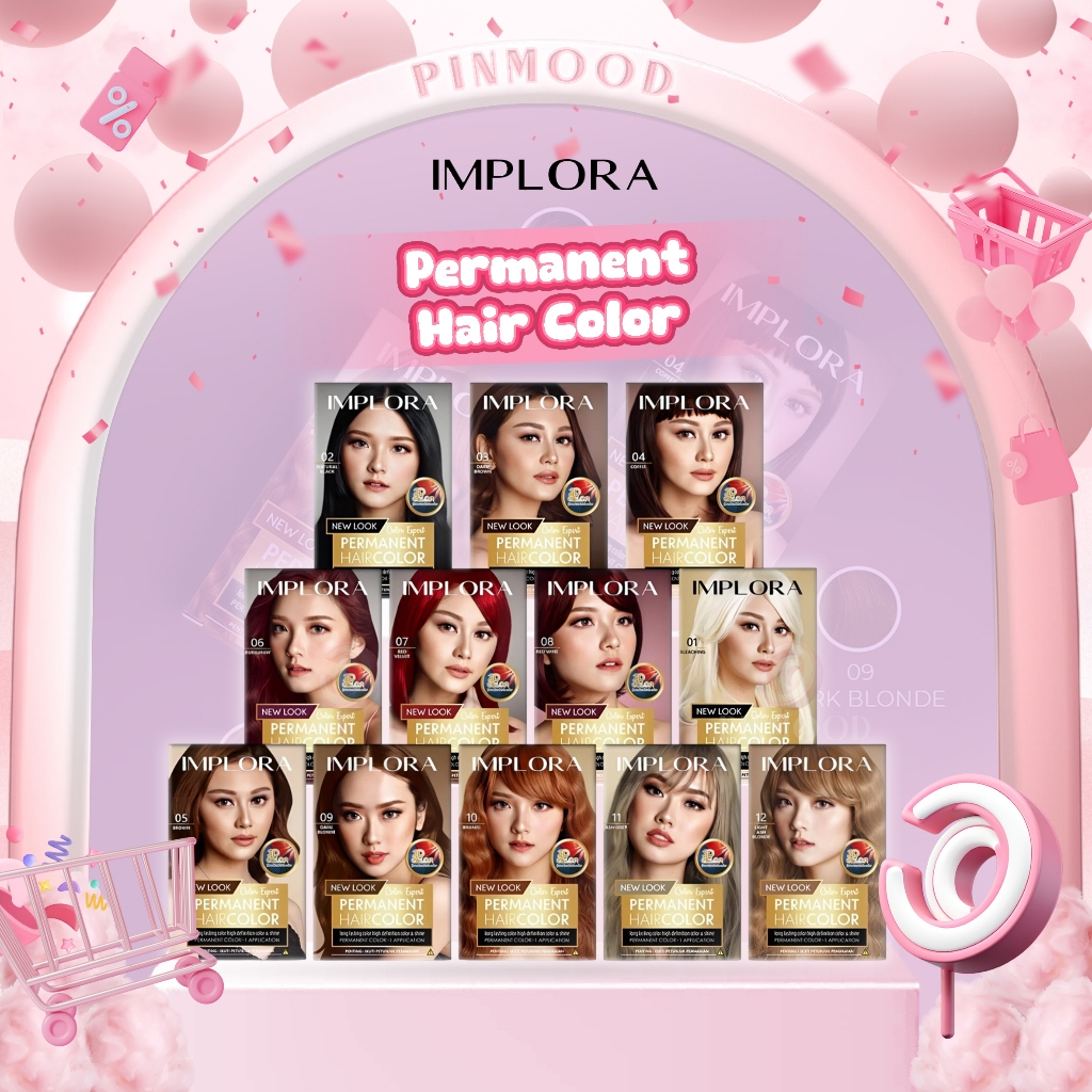 Jual IMPLORA - PERMANENT HAIR COLOR - Cat Rambut Permanen Natural Color ...