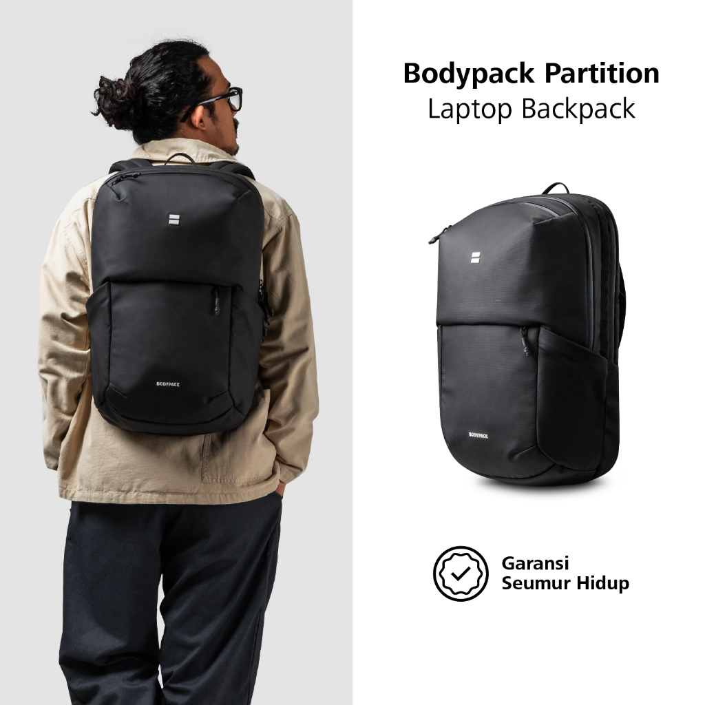 Jual Bodypack Partition Laptop Backpack 15 Inch Tas Ransel Kerja Kuliah ...