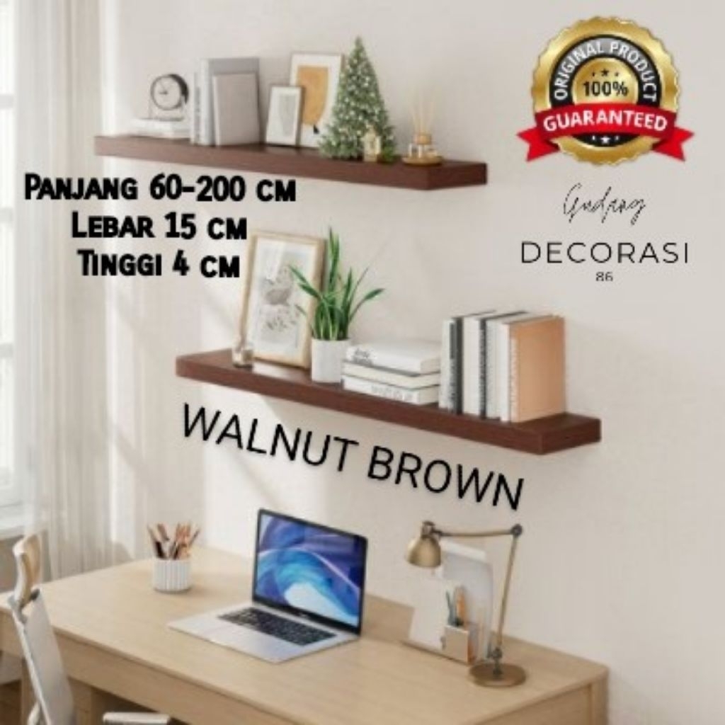 Jual [COD] RAK AMBALAN DINDING AESTHETIC panjang variasi 60/80/100/120 ...