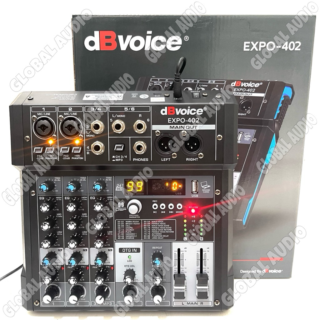 Jual Mixer Audio DbVoice Expo 402 6Channel Original With Soundcard ...