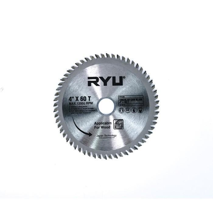 Jual RYU CIRCULAR SAW BLADE 4 x 60 T Mata Potong Kayu 4 inch | Shopee ...