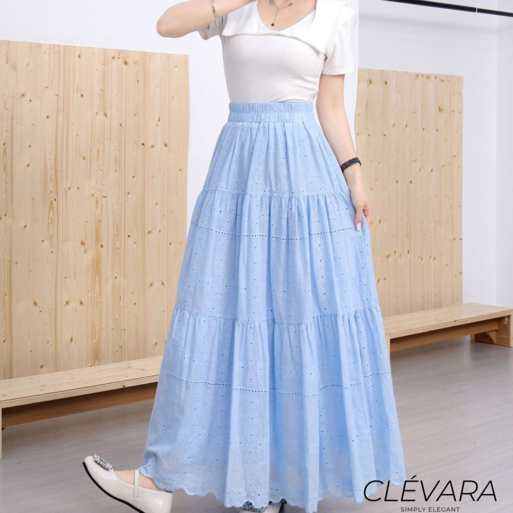 Jual CLÉVARA | Blair Layered Skirt - Rok Katbol Panjang - Rok Panjang ...
