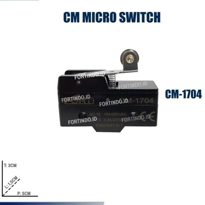 Jual Micro Switch CM-1704 Saklar Sensor Limit Switch FORT | Shopee ...